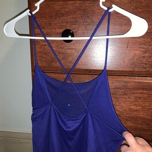 Blue cross back tank top